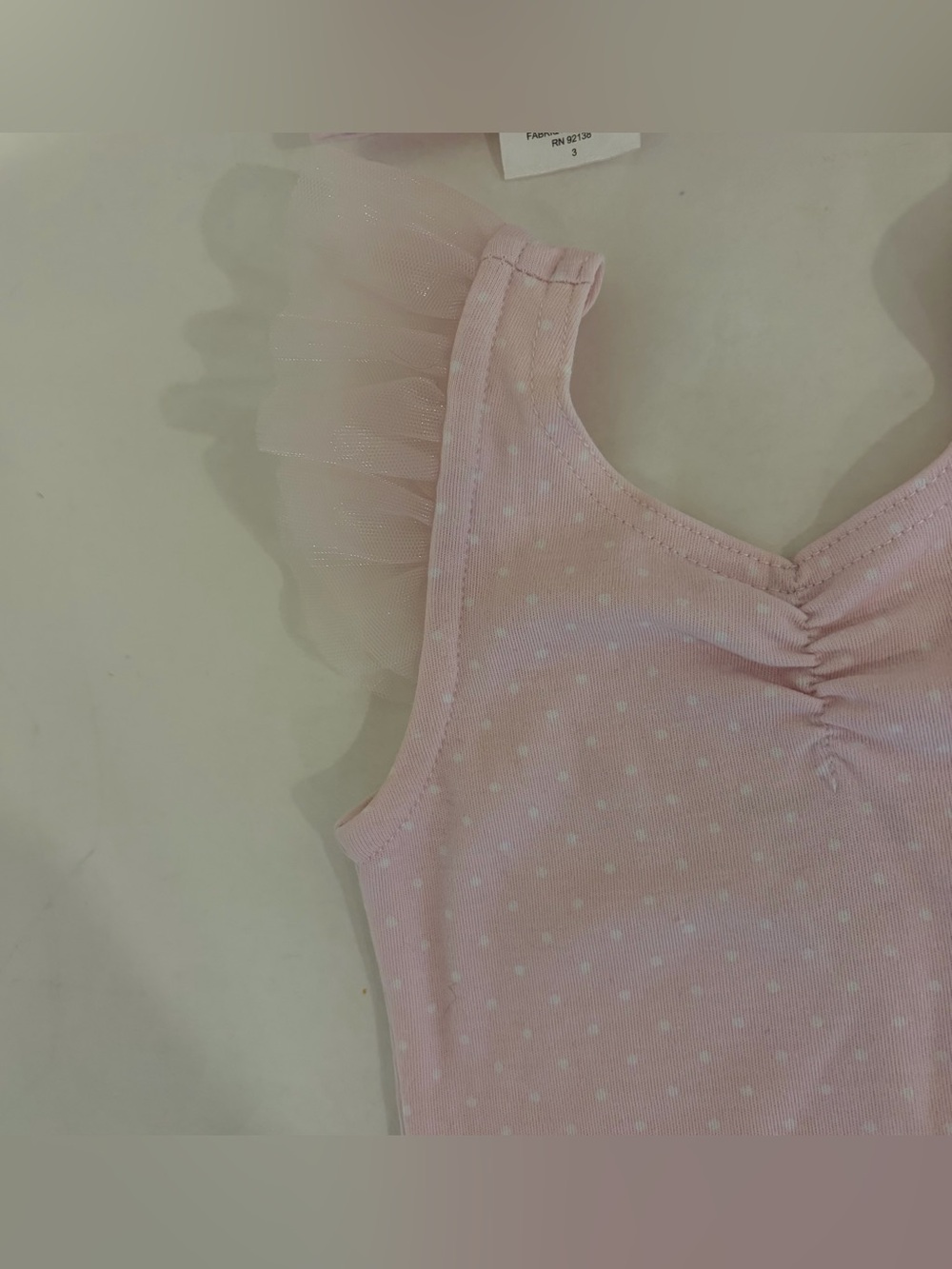 American Girl Bitty Baby Light Pink Polka Dot Leotard with Headband - Picture 2 of 6